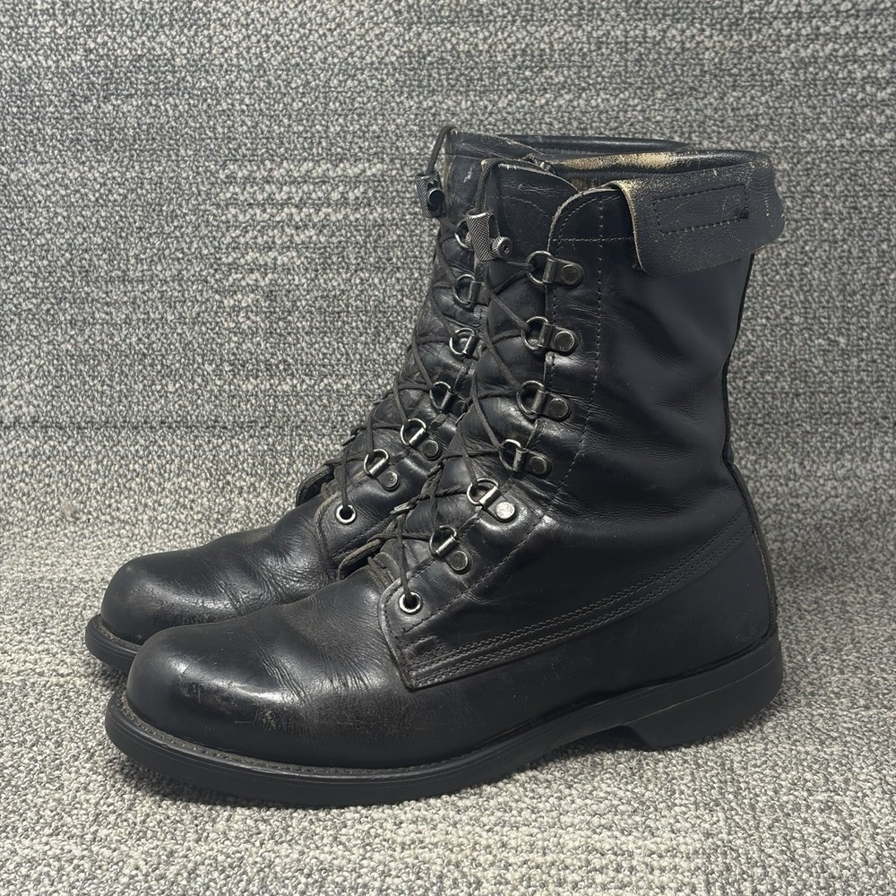 1990 US Military Cove Shoe Co Combat Boots Mens 7.5 E Black Leather DLA USA